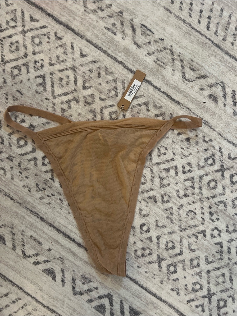 SKIMS Tan Mesh High-Cut Bikini Brief